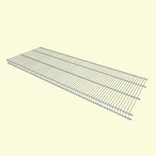 Closetmaid Close Mesh 72 In X 16 In Ventilated Wire Shelf 1395 The Home Depot Wire Shelving Closetmaid Shelves