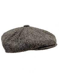 Donegal Tweed Mens Gatsby Cap Silver Tweed Men Flat Cap Driving Cap