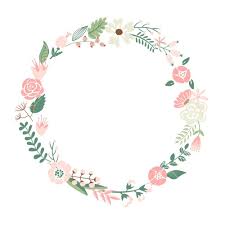 Download Floral Frame Cute Retro Flowers Arranged Un A Shape Of The Wreath Perfect For Wedding Invitatio Logo Mariage Couronne De Fleurs Photo Mariage Invites