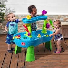Step2 Rain Showers Splash Pond Sand And Water Table Wayfair In 2020 Sand And Water Table Kids Water Table Toddler Water Table