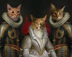Renaissance Cat Portrait Cat Portraits Animal Portraits Art Steampunk Cat