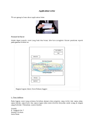 Tulis cover letter dengan menggunakan bahasa baku menurut kamus besar bahasa indonesia. Application Letter Pdf