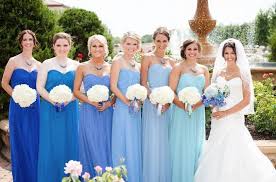 Lovely Shades Of Blue Bridesmaid Dresses Perfect Colors For A Destination Or Beach Wedding Wedding Bridesmaid Dresses Blue Bridesmaid Dresses Bridesmaid