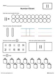 Number 11 Practice Worksheet Writing Numbers Numbers Preschool Learning Numbers