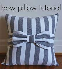 I made 2 matching pillows. Bow Pillow Tutorial U Create Bow Pillows Diy Throw Pillows Diy Pillows
