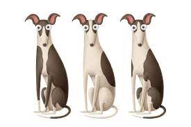 Whippet Greyhound Gala Clipart Digital Cartoon Dogs Png Etsy In 2021 Dog Clip Art Whippet Whippet Dog