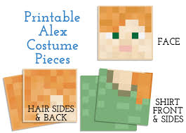 Minecraft chore charts from cassie creative crafts. Minecraft Alex Printable Costume Sweet Anne Designs