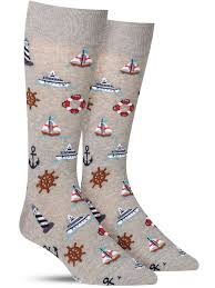 Nautical Icons Socks Mens Mens Socks Iconic Socks Nautical Socks