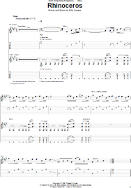 Rhinoceros Guitar Tab Zzounds