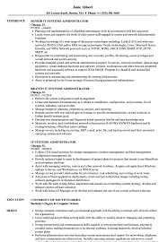 it systems administrator resume samples