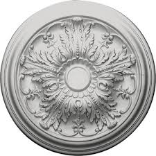 Ekena Millwork Damon 20 H X 20 W X 1 1 2 D Ceiling Medallion Finish Ultra Pure White Ceiling Medallions Medallion Pure Products
