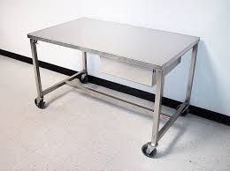 Meja Industri Mobile 4 Roda Stainless Steel Custom Di 2020 Meja Kerja Sandaran Kaki Cabinet