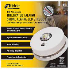 Smoke detectors with photoelectric sensors will be able to detect smoldering fires. Kidde P4010acledsca 120v Smoke Strobe Light Kidde P4010acledsca Emergency Lighting