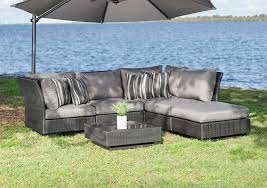 Seaside casual offers a limited warranty (for normal use) against the structural failure of envirowood furniture for up to 20 years for residential use and up to 5 years for commercial use (both warranties are from date of purchase. 6pce Koby Wicker Setting Black Charcoal Wash The Outdoor Furniture Specialists Furniture Outdoor Furniture Outdoor Sectional Sofa