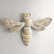 Bee Metal Wall Decor Ivory Bee Wall Art Metal Wall Decor Bee Decor