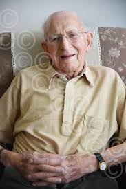 39346235-Alan Wren celebrates his 101st birthday at home in Lowestoft after  having to cancel his 100th birthday last year. Byline: Sonya Duncan