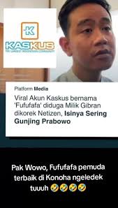 Gibran Rakabuming dan Akun Kaskus Fufufafa