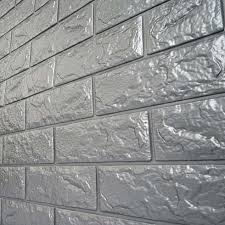 Maybe you would like to learn more about one of these? Pack Of 10 58 Sq Ft Metallic Silver Peel And Stick 3d Foam Brick Wall Tile Brick Texture Brick Wall Wall Panels