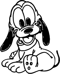 Cool Smile Front View Baby Pluto Coloring Page Cartoon Coloring Pages Barbie Coloring Pages Very Cute Baby