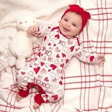 Your valentine's day at home should not feel any less special than all the years before. Baby Girl Valentine Heart Romper Tesa Babe