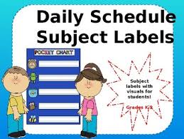 Daily Schedule Labels For Flow Of The Day Editable