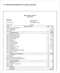 A department, for example, could be cast, construction, or transportation. Film Budget Templates 7 Free Word Pdf Excel Format Download Free Premium Templates