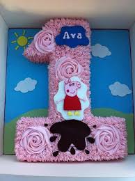 Peppa Pig Number 1 Cake Peppa Pig Cake Pig Cake Peppa Pig