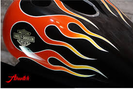 Seller 100% positive seller 100% positive seller 100% positive. Custom Paint Harley Davidson Dyna Flammen Lackierung Fireball Flames Red On Black