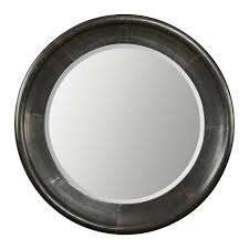 The vintage style is highlighted by brushed metal accents and the venetian bronze finish. Round Oxidized Copper Bronze Wall Mirror 30 Vanity Dark Classic My Swanky Home