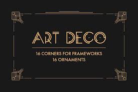 Black And Gold Art Deco Border Art Deco Vector Elements By Olga Ryzychenko On Creativemarket Art Deco Logo Art Deco Font Art Deco