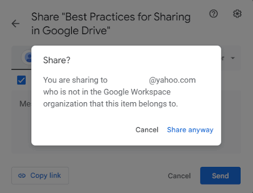 Set up sharing boundaries for Google Drive with unified data protection rules