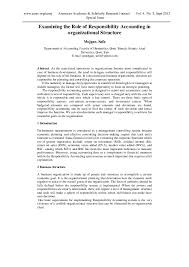© © all rights reserved. Pdf Examining The Role Of Responsibility Accounting In Organizational Structure Aj Hoo Academia Edu