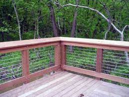 Stainless steel cable deck railing. Top 70 Best Deck Railing Ideas Outdoor Design Inspiration