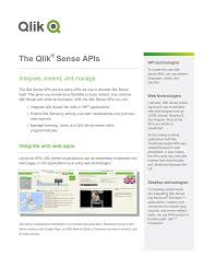 The Qlik Sense Apis