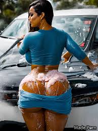 Porn image of neon long hair big tits oiled body pink athlete wife created  by AI