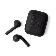 Black Apple Air Pods Mkbhd X Colorware Matte Black Everything Airpods Black Aesthetic Iphone Black Black And White Aesthetic