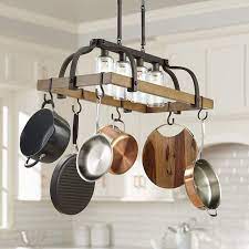 Eldrige 36 1 2 Wide 4 Light Bronze Pot Rack Chandelier 1g905 Lamps Plus Kitchen Lighting Fixtures Pot Rack Pot Rack Hanging
