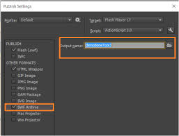 Even after restarting animate cc and my computer. Specify Publish Settings For Animate