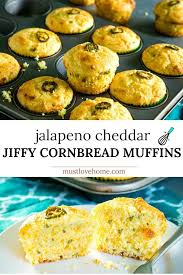Easy Jiffy Jalapeno Cheddar Cornbread Muffins Must Love Home Recipe In 2020 Jalapeno Cheddar Cornbread Jalapeno Cheddar Cornbread Muffins Cornbread Muffins