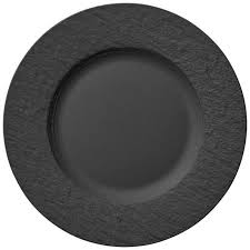 ajouter à la liste de souhaits. Assiette Plate Noire Manufacture Rock Villeroy Cristallerie De Paris