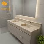 Modern Beige Travertine Natural Marble Tray Waterproof Jewelry Ring Food Key Storage for Home Hotel Christmas Display Bathroom
