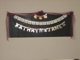 Kathy S Wedding Black Plastic Table Cloth Congratulations Banner Individual Letters Banner Tulle Congratulations Banner Plastic Tablecloth Plastic Tables