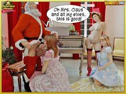 A Christmas Miracle: Santa's Gift. Horny Santa Claus deeply humps sensual  beauties under the Xmas tree