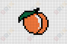 Peach Pixel Art Pixel Art Pixel Art Pattern Pixel Art Grid