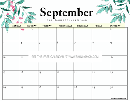 Free Printable September 2017 Calendar 12 Beautiful Designs Free Calendar Free Printables Calendar