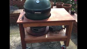 Authentic big green egg large extra large xl composite outside slat for shelves. Building Big Green Egg Table Youtube