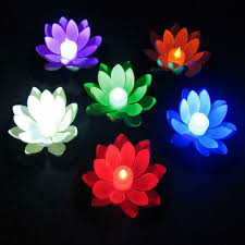 (6) set them on the surface. Yard Floating Lotus Led Light Outdoor Pool Garden Flower Night Lamp Decor Rk Ebay