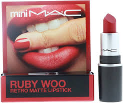 MAC Pequeño lápiz labial Color Ruby Woo, rojo, Mini (MACS7P004)