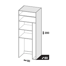 Caisson Buanderie Spaceo Home 200 X 80 X 60 Cm Blanc Caisson Meuble Buanderie Amenagement Placard