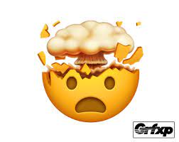 Mind Blown Emoji Sticker Emoji Stickers Emoji Backgrounds Ios Emoji